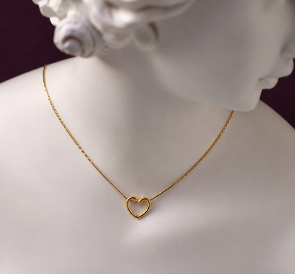 Ganora Heart Charm Jewellery Set – Gold Finish