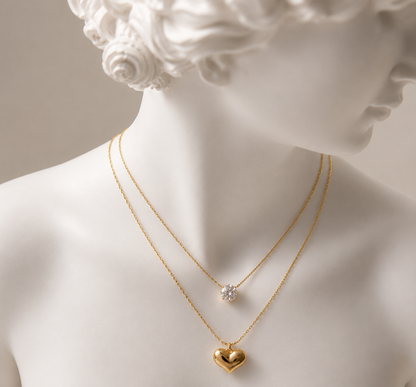 Double Layer Heart Necklace