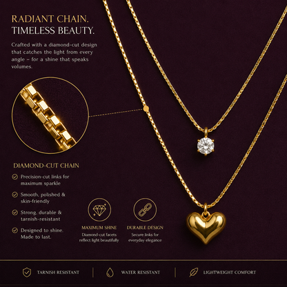 Double Layer Heart Necklace