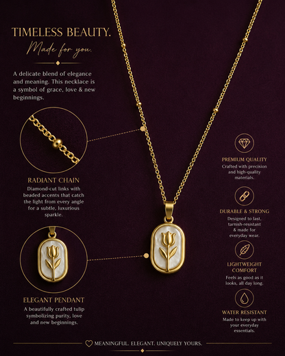 Golden Bloom Pendant Necklace