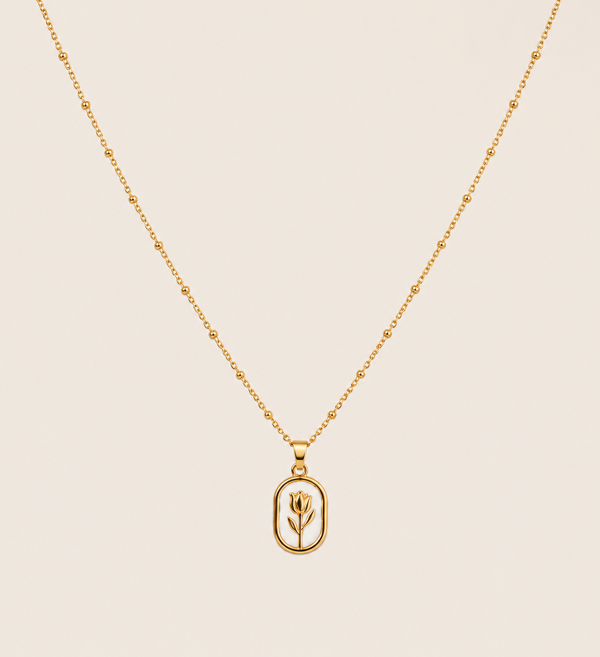 Golden Bloom Pendant Necklace