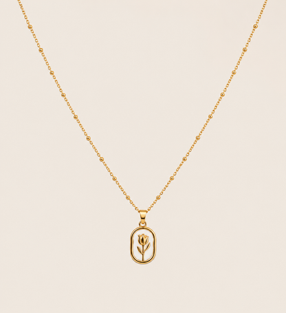 Golden Bloom Pendant Necklace