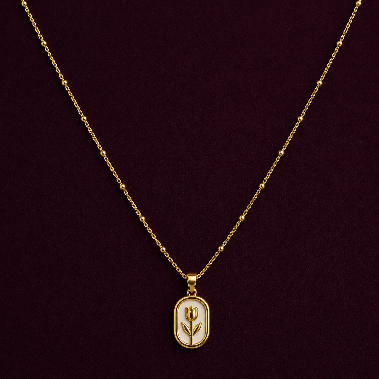 Golden Bloom Pendant Necklace
