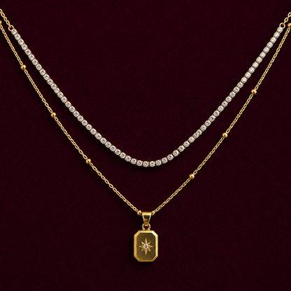 Étoile Layered Crystal Necklace