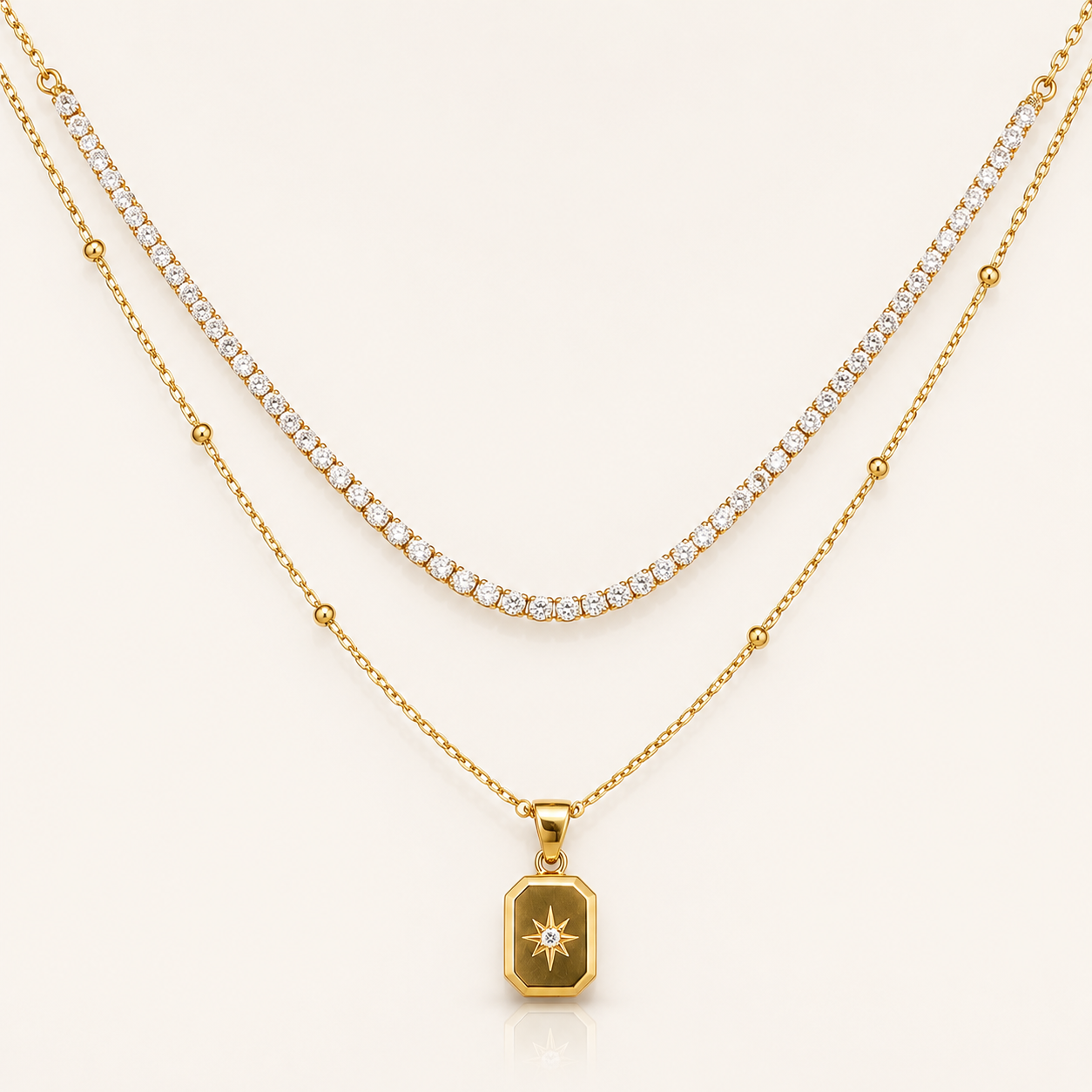 Étoile Layered Crystal Necklace