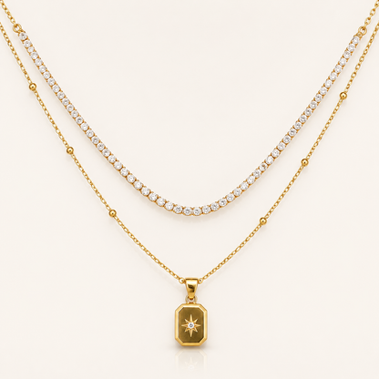 Étoile Layered Crystal Necklace