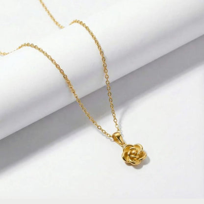 Golden Bloom Pendant Necklace