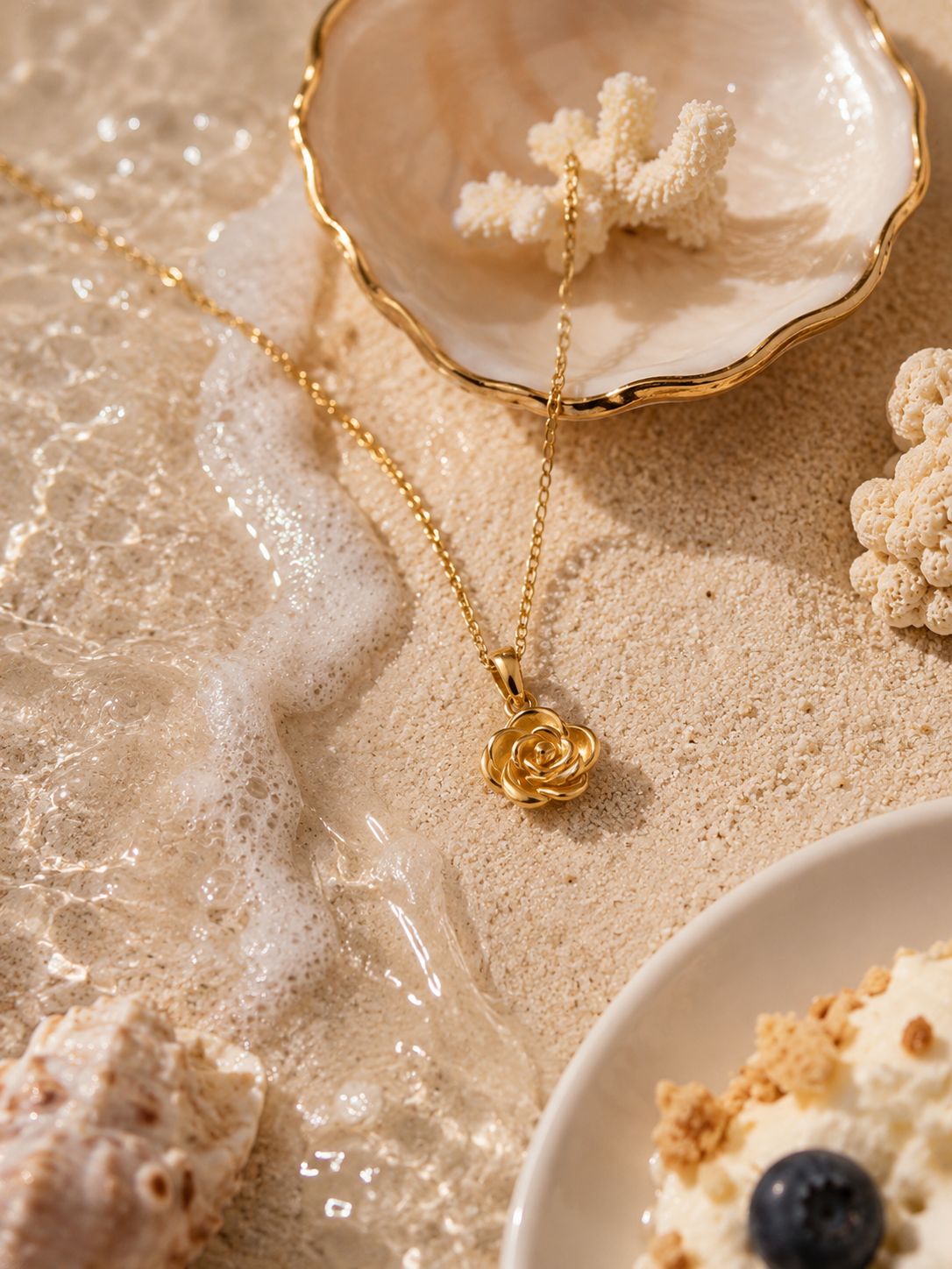 Golden Bloom Pendant Necklace