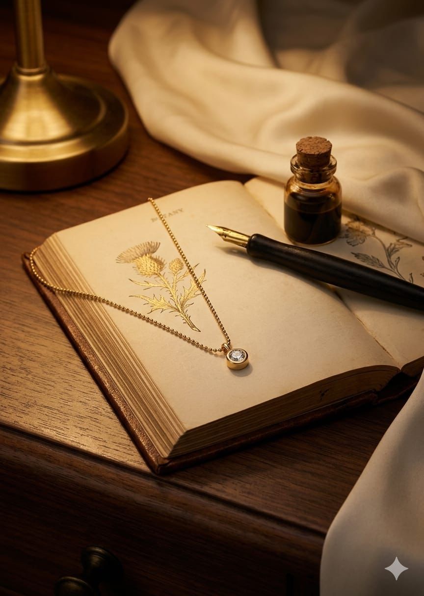 Luna Solitaire Pendant Necklace