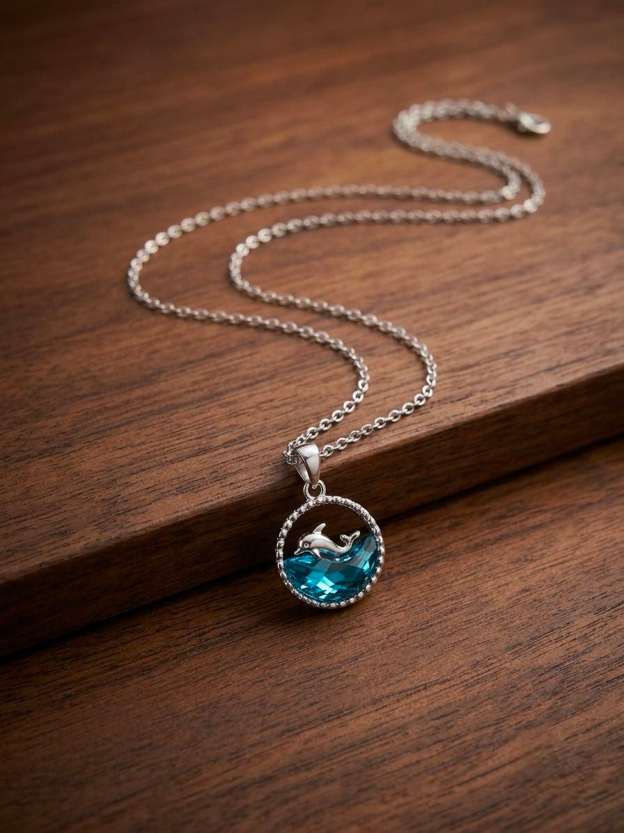 Ocean Whisper Whale Pendant Necklace