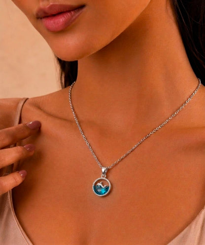 Ocean Whisper Whale Pendant Necklace