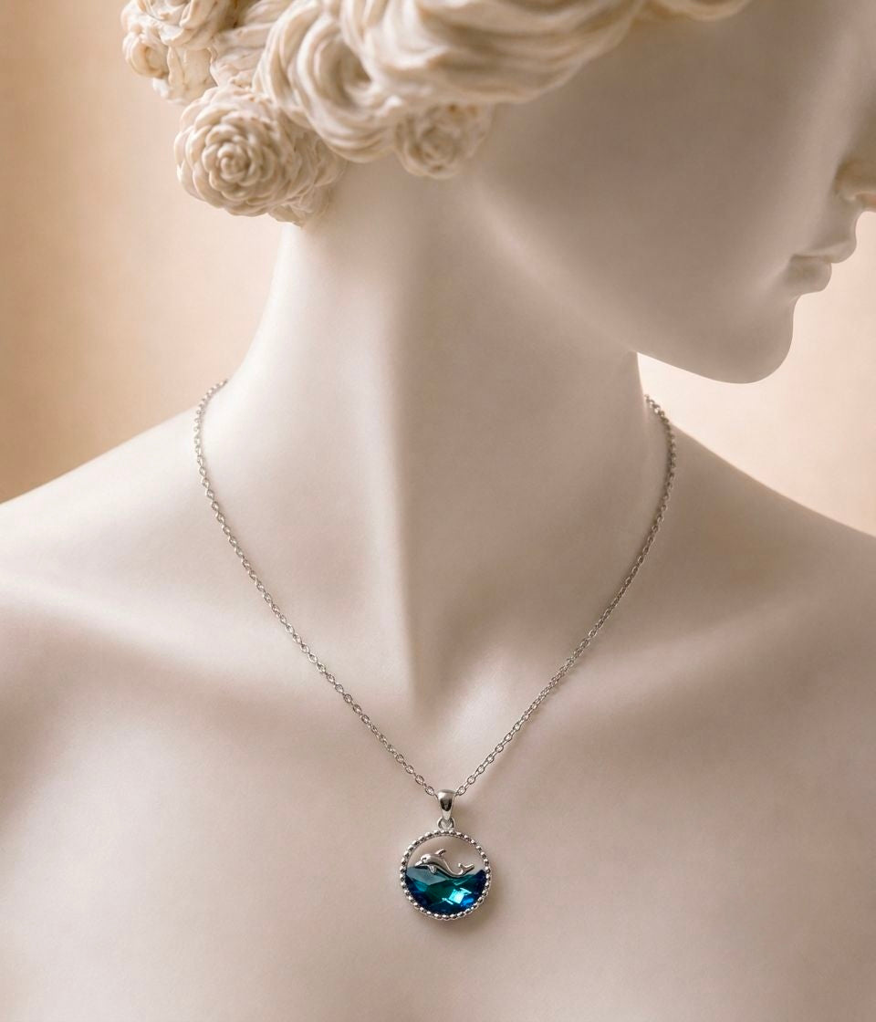 Ocean Whisper Whale Pendant Necklace