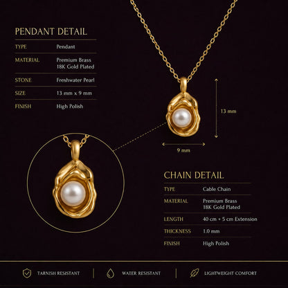 Luna Pearl Pendant Necklace